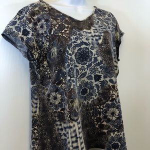 Liz Claiborne Blouse Women’s Short Sleeves Floral
